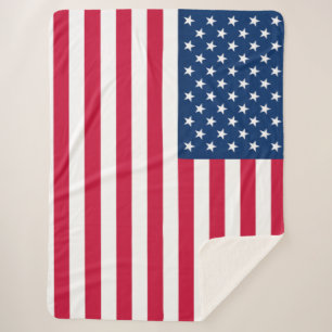 American Flag Sherpa Blanket Sherpadecke