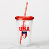 American Flag Shield Patriotic U.S.A Acryltrinkbecher (Rückseite)