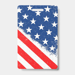 American Flag Shirt USA Patriotic Star Streifen Ausweis