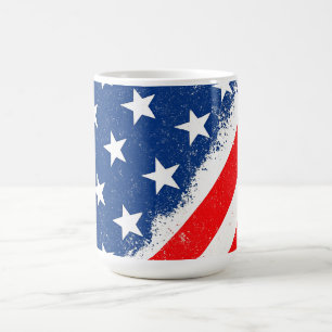 American Flag Shirt USA Patriotic Star Streifen Kaffeetasse