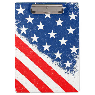 American Flag Shirt USA Patriotic Star Streifen Klemmbrett