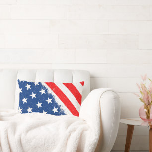American Flag Shirt USA Patriotic Star Streifen Lendenkissen