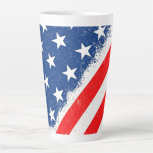 American Flag Shirt USA Patriotic Star Streifen Milchtasse