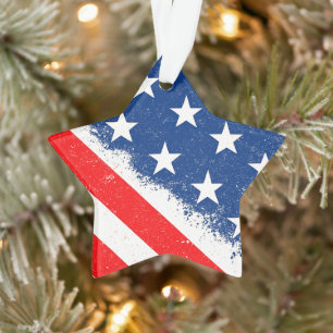 American Flag Shirt USA Patriotic Star Streifen Ornament
