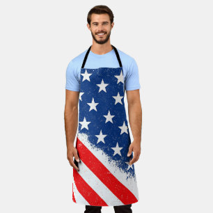 American Flag Shirt USA Patriotic Star Streifen Schürze