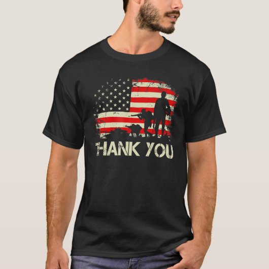 American Flag Shirts Danke Veterans (Vorderseite)