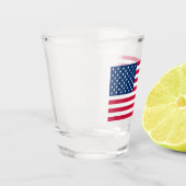 American Flag Shot Glass Schnapsglas (Links)