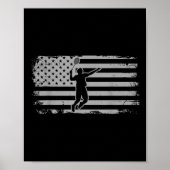 American Flag Shuttle Badminton  Poster (Vorne)