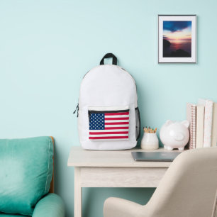 American Flag Simple Clean Design Bedruckter Rucksack