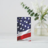 American Flag Simple Funerty Memorial Prayer Card Telefonnummerkarte (Stehend Vorderseite)