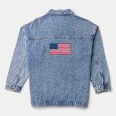 American Flag Simple Patriotic 4. Juli Design Jeansjacke (Rückseite)
