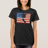 American Flag Skate Skateboard Skateboard Patri T-Shirt (Vorderseite)