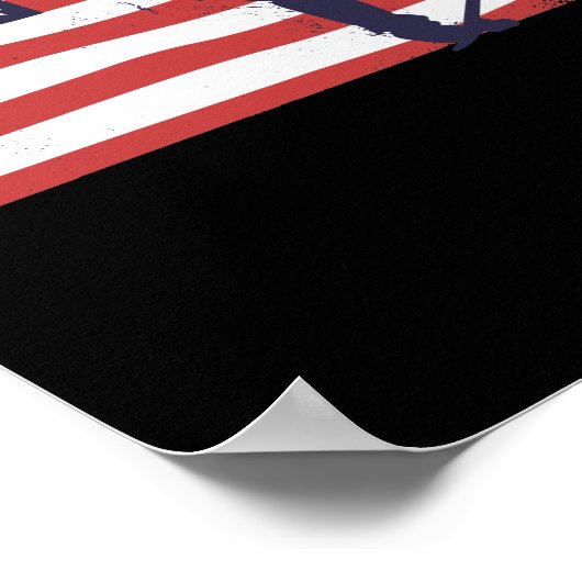 American Flag Skateboard Poster (Ecke)