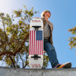 American Flag Skateboard - USA - Patriotic<br><div class="desc">USA - USA - Flag - Patriotic - Unabhängigkeitstag - 4. Juli - Anpassbar - Wählen / Fügen Sie Ihren einzigartigen Text / Farbe / Bild - Make Your Special Gift - Neu formatieren und verschieben oder entfernen und hinzufügen / Bild mit Anpassungstool. Sie können Designs auch auf mehr als...</div>