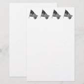 American Flag Sketch White Briefpapier (Vorne/Hinten)