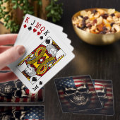 American Flag Skull Pinochle Spielkarten (InSitu)