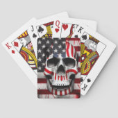 American Flag Skull Playing Cards Spielkarten (Rückseite)
