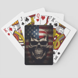 American Flag Skull Poker Spielkarten
