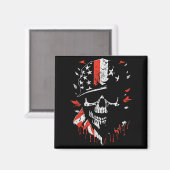 American Flag Skull Soldier Patriotic Military Gra Magnet (Vorderseite/Rückseite)