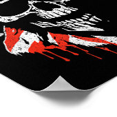 American Flag Skull Soldier Patriotic Military Gra Poster (Ecke)