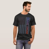 American Flag Snare Drum Drums T-Shirt (Vorne ganz)