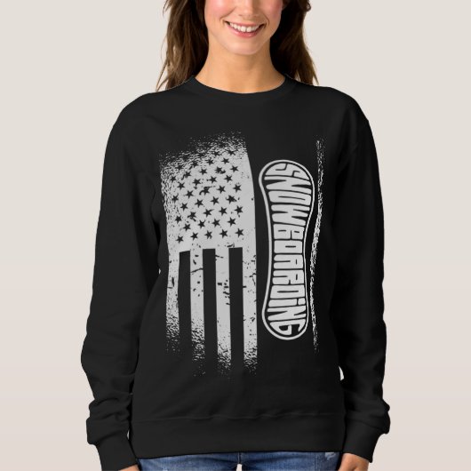 American Flag Snowboarding Sweatshirt (Vorderseite)