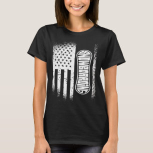 American Flag Snowboarding T-Shirt