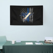 American Flag Snowmobile Blue Line Snowmobile Banner (Messeveranstaltung)