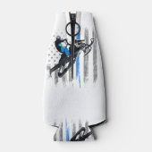 American Flag Snowmobile Shirt Men Snowmobile Ridi Flaschenkühler (Rückseite)