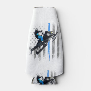 American Flag Snowmobile Shirt Men Snowmobile Ridi Flaschenkühler