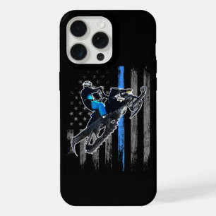 American Flag Snowmobile Shirt Men Snowmobile Ridi iPhone 15 Pro Max Hülle
