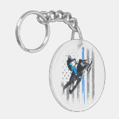 American Flag Snowmobile Shirt Men Snowmobile Ridi Schlüsselanhänger (Vorderseite links)