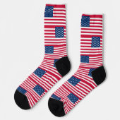 American Flag Socks Patriotic USA Socken (Linkes Detail)