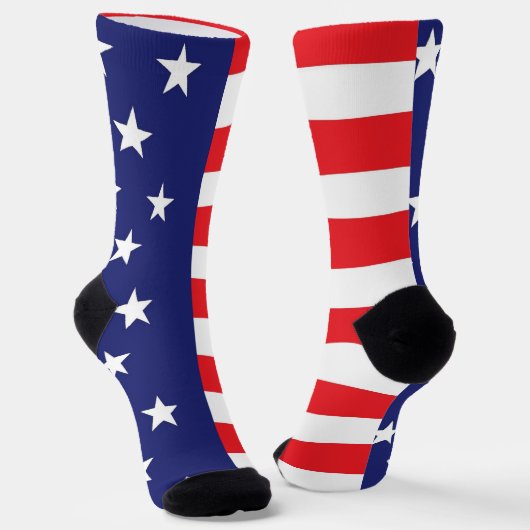 American Flag Socks Stars Streifen Red White Blue Socken (Gewinkelt)