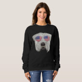 American Flag Soft Coated Wheaten Terrier Dog Amer Sweatshirt (Vorne ganz)