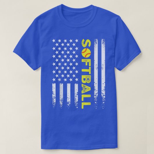 American Flag Softball Team Father Day 2022  T-Shirt (Design vorne)