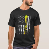 American Flag Softball Team - Geschenke T-Shirt (Vorderseite)