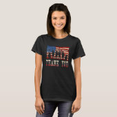 American Flag Soldiers USA Thank You Veterans Prou T-Shirt (Vorne ganz)