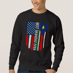 American Flag South Sudan Flag Best Grandad je F Sweatshirt