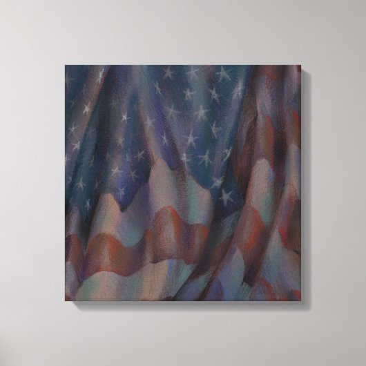 American Flag - Square Canvas Print Leinwanddruck (Vorderseite)