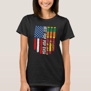 American Flag & Sri Lanka Flag Best Pop Pop je F T-Shirt