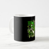 American Flag St Patrick's Day Irish Lucky Kaffeetasse (Vorderseite Links)
