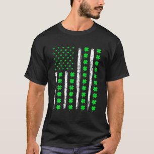 American Flag St Patricks Day Retro Vintag irisch T-Shirt