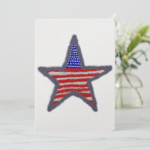 American Flag Star Einladung