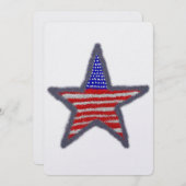 American Flag Star Feiertagskarte (Vorne/Hinten)