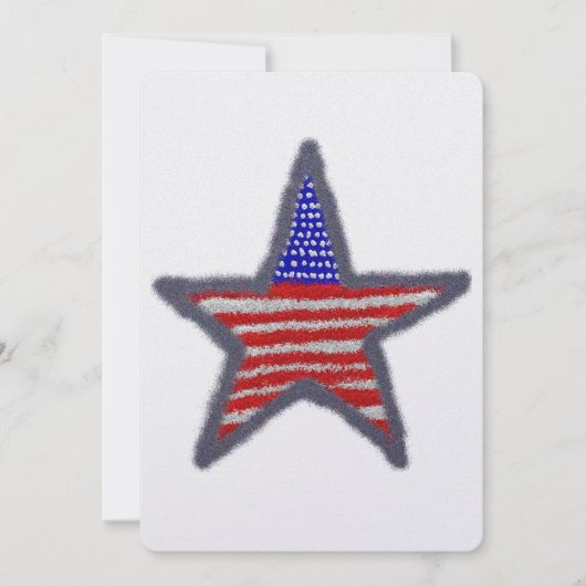 American Flag Star Feiertagskarte (Vorderseite)