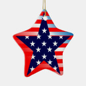 American Flag Star Keramik Ornament (Rechts)