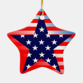 American Flag Star Keramik Ornament (Hinten)