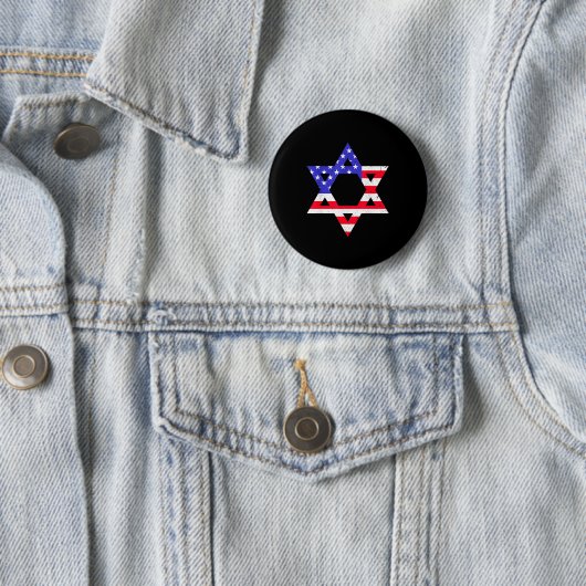 American Flag Star Of David Jewish Hanukkah T Shir Button (Beispiel)