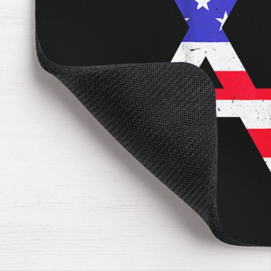 American Flag Star Of David Jewish Hanukkah T Shir Mousepad (Ecke)